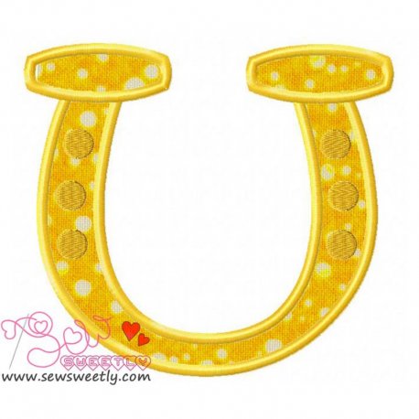 St. Patrick's Day Good Luck Horseshoe Applique Design Pattern- Category- St. Patrick's Day Designs- 1