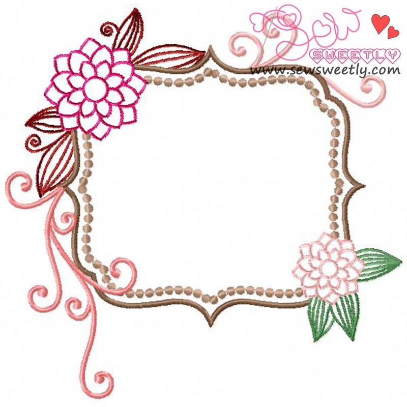 Floral frame4 machine embroidery design Floral frame4 machine embroidery design