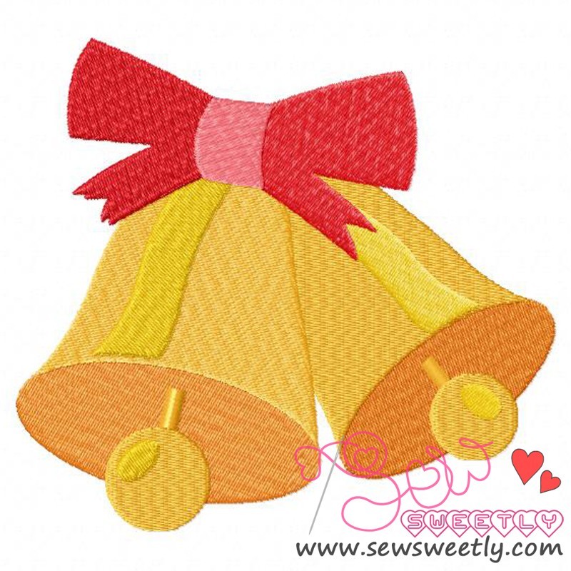 Christmas bells machine embroidery design