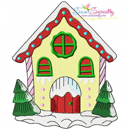 Christmas House-5 Embroidery Design Pattern- Category- Christmas Designs- 1