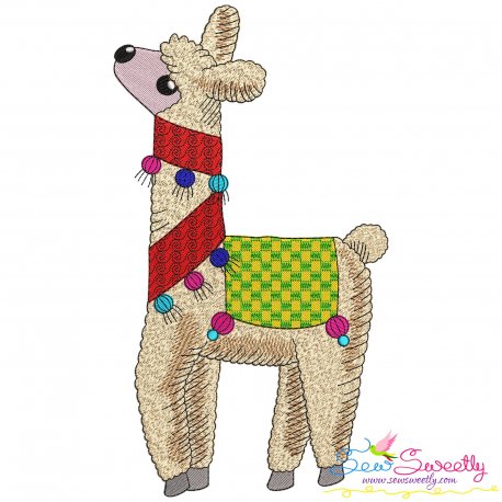 Christmas Llama-4 Embroidery Design Pattern- Category- Christmas Designs- 1