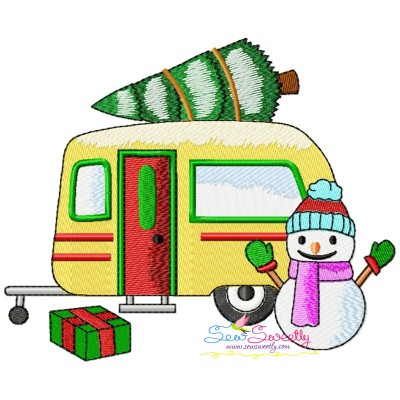 Christmas Caravan-7 Embroidery Design