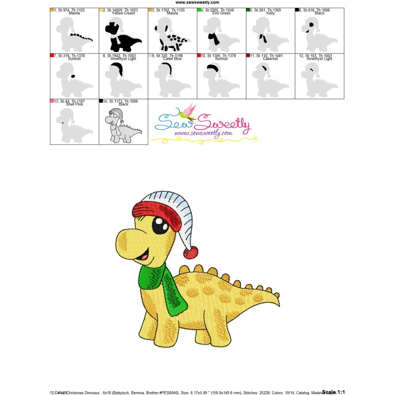 Christmas dinosaur3 jessecmault design for christmas projects