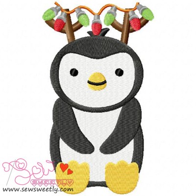 Christmas Penguin-6 Embroidery Design