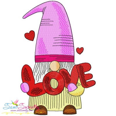 Valentine Gnome-8 Embroidery Design Pattern-1
