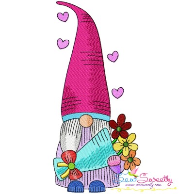 Valentine Gnome-7 Embroidery Design