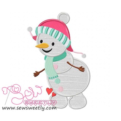 Snowman-1 Applique Design