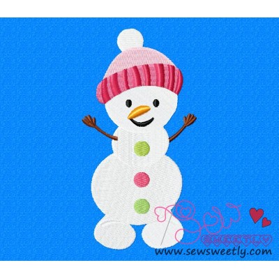 Snowman-2 Embroidery Design