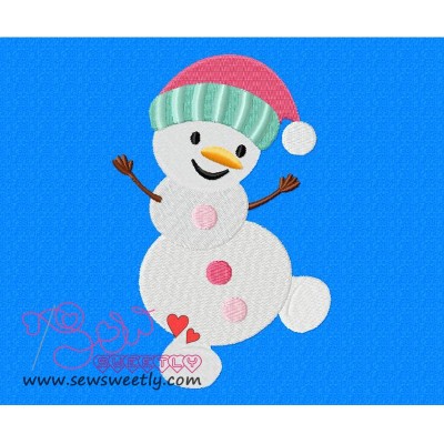 Snowman-4 Embroidery Design