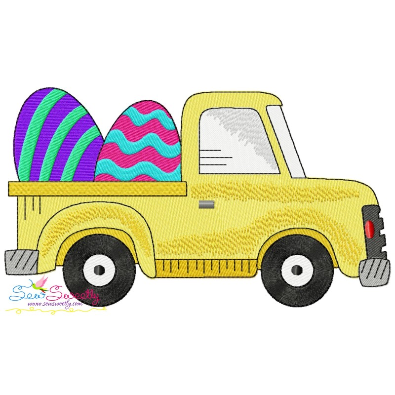 Easter truck with eggs tcnuh design for easter tcnuh projects