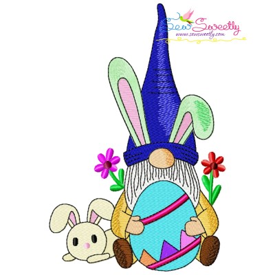 Easter Gnome And Bunny-8 Embroidery Design