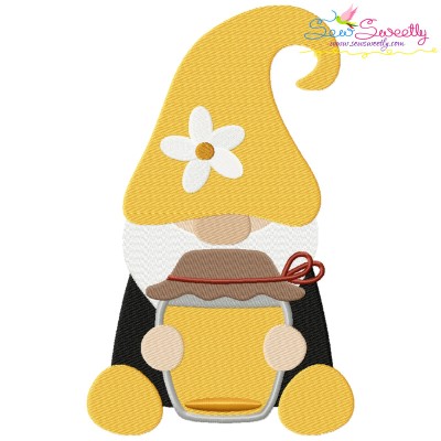Gnome Honey Pot Embroidery Design