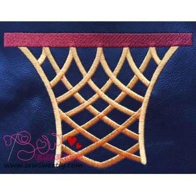 Basketball Net Embroidery Design