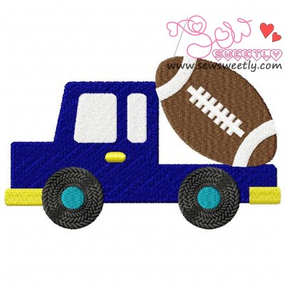 Football Truck Embroidery Design