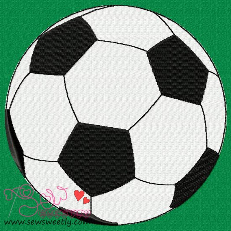 Soccer Ball Machine Embroidery Design