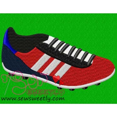 Soccer Boot Embroidery Design