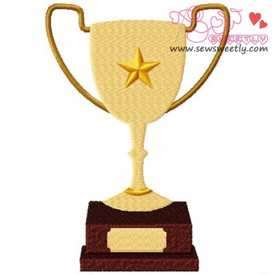 Trophy Embroidery Design