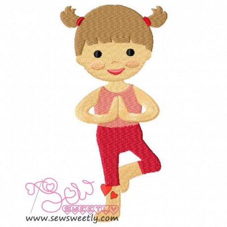 Yoga Girl-1 Embroidery Design Pattern- Category- Sports Designs- 1