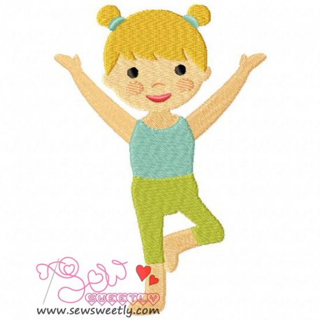 Yoga Girl-5 Embroidery Design Pattern- Category- Sports Designs- 1