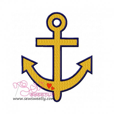Anchor Embroidery Design Pattern- Category- Sea Life Designs- 1