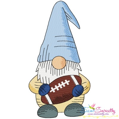 Sports Gnome Football Boy Embroidery Design