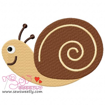 Forest Friends Snail Embroidery Design