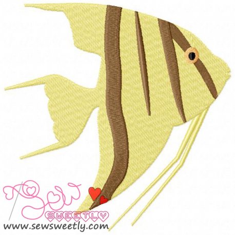 Striped Fish Embroidery Design Pattern- Category- Sea Life Designs- 1