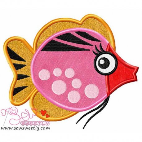 Sweet Fish-1 Applique Design Pattern- Category- Sea Life Designs- 1