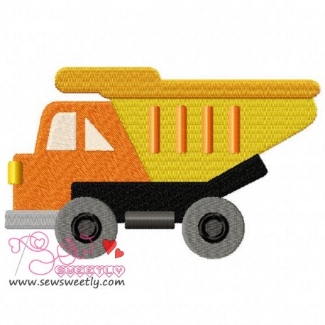 Construction Truck-1 Embroidery Design Pattern- Category- Transportation Designs- 1