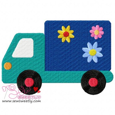 Delivery Truck Embroidery Design