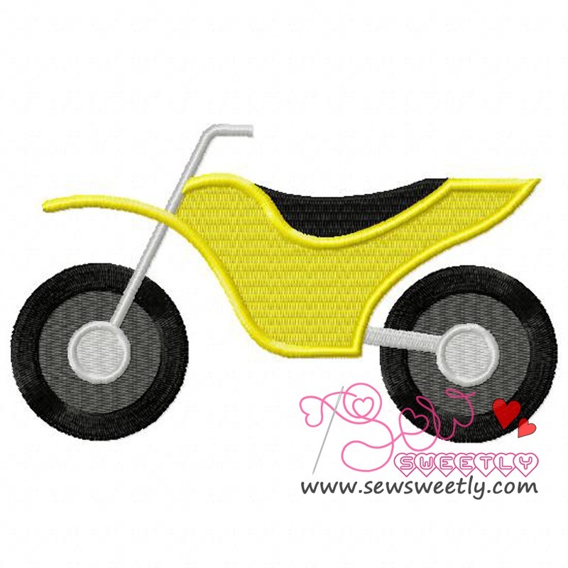 Dirt bike machine embroidery design