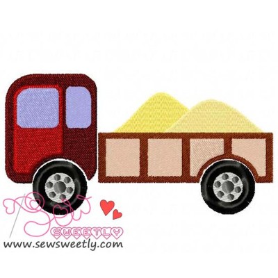 Pick Up Truck Embroidery Design