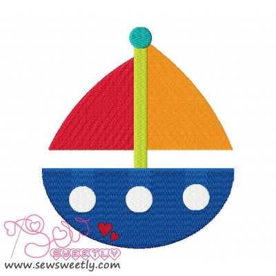 Sail Boat-3 Embroidery Design
