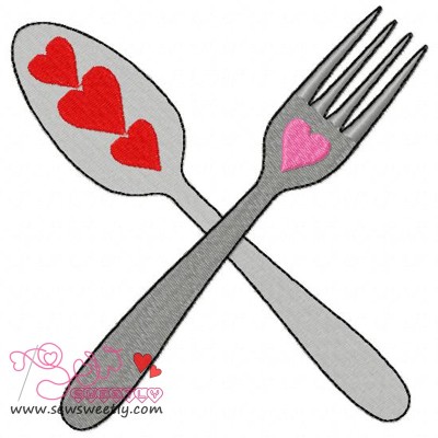 Love Cutlery-2 Embroidery Design