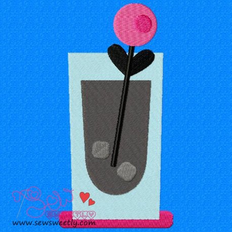 Cocktail Drink-2 Embroidery Design Pattern- Category- Kitchen and Food Designs- 1