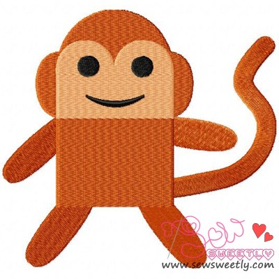 Cheeky Monkey Embroidery Design