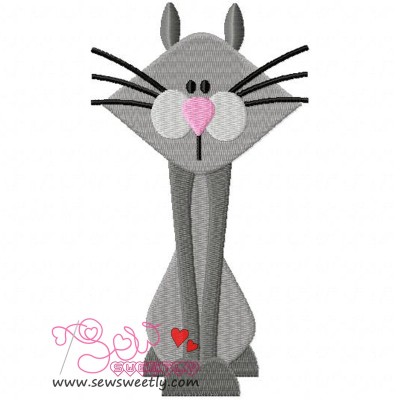 Sweet Cat Embroidery Design