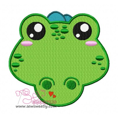 Crocodile Face Embroidery Design