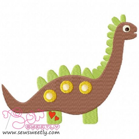 Cute Dino-4 Embroidery Design Pattern- Category- Animals Designs- 1