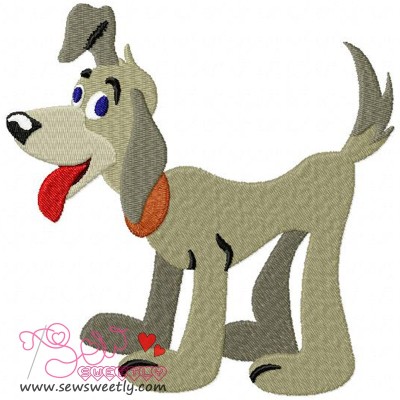 Blue Eyes Dog Embroidery Design