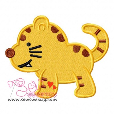 Cute Kitty Embroidery Design