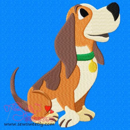 Happy Dog Embroidery Design Pattern- Category- Animals Designs- 1