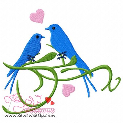 Birds On a Branch Embroidery Design