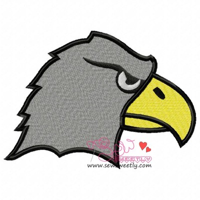 Eagle Face Embroidery Design