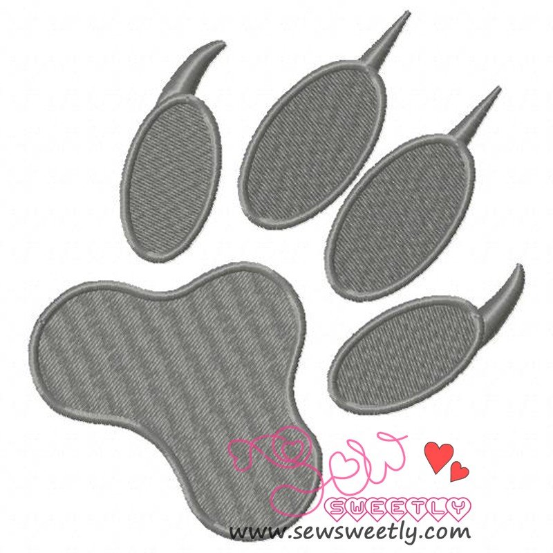Wolf Paw Embroidery Design Wolf Paw Embroidery Design