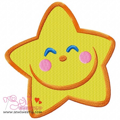 Smiling Little Star Embroidery Design