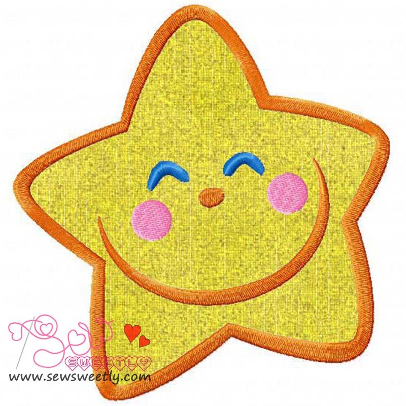 Download Smiling Little Star Machine Applique Design