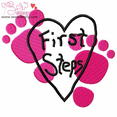 First Steps-1 Embroidery Design