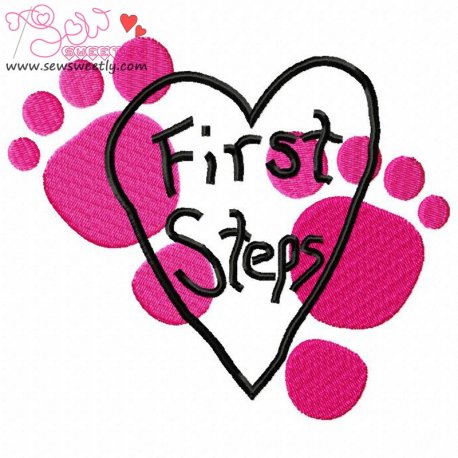 First Steps-1 Embroidery Design Pattern- Category- Cartoons And Kids Designs- 1