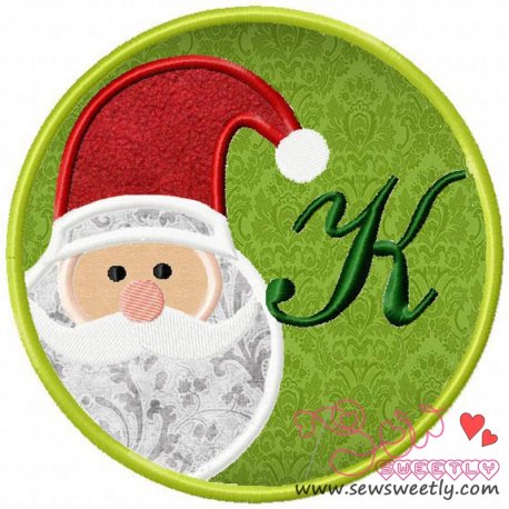 Christmas Font Letter-K Pattern- Category- Single Alphabets- 1